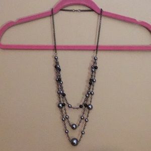 Grey and black necklace